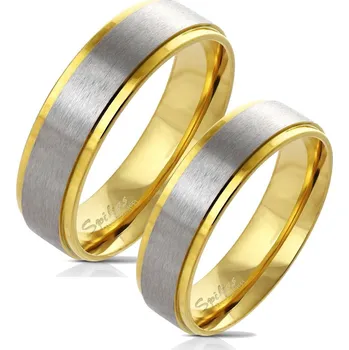 Prsten OPR0073 Zlacené ocelové prsteny - pár