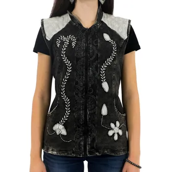 Dámská vesta Etno / hippie vesta z Nepálu Renda Hitam, Sittar, VÝPRODEJ, SLEVA XL