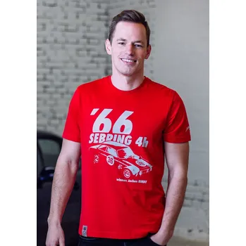 Lusso Legends Pánské červené tričko JOCHEN RINDT '66 SEBRING 4H Lusso Legends - XXL