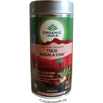 Čaj ORGANIC INDIA Tulsi masala chai bio plech 100g
