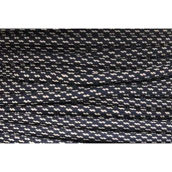 elektrický kabel Textilní kabel H03VV-F 3x0,75, černý/hnedý, metrážové zboží