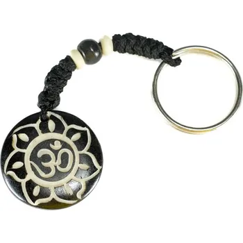 Přívěsek na klíče Om di bunga teratai hitam