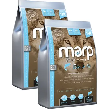 Krmivo pro psa 2x Marp Variety Slim & Fit - s bílou rybou 12kg
