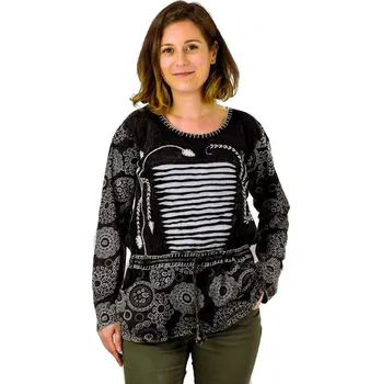 Dámská halenka Nepálský etno top / halenka Dhara Hitam, Sittar, VÝPRODEJ, SLEVA M