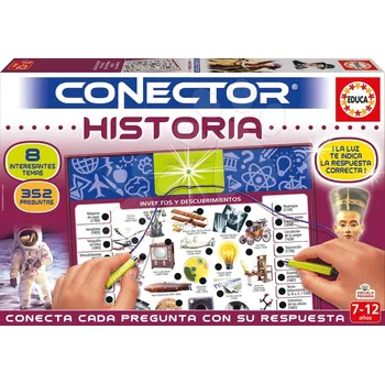 Desková hra Společenská hra Conector Historie Educa španělsky 352 otázek od 7–12 let