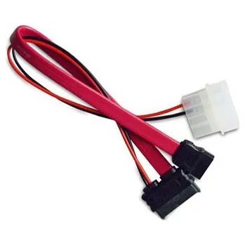 Kabel do PC AKASA - slimline SATA na SATA data a power - 40 cm