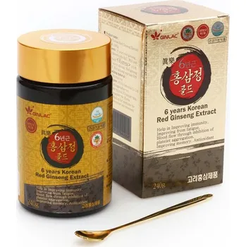 Zdraví Ginlac 100% extrakt z 6letého korejského červeného ženšenu GOLD – 240 g