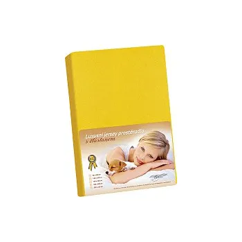 Prostěradlo Prostěradlo jersey LUX 120x200 cm sytá žlutá