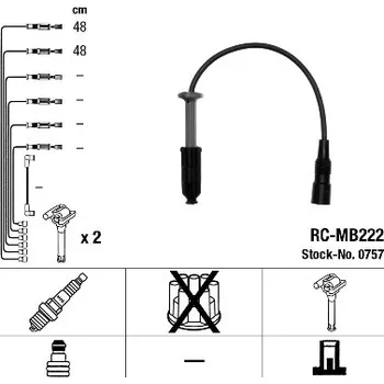 Zapalovací kabel Sada kabelů pro zapalování NGK 0757
