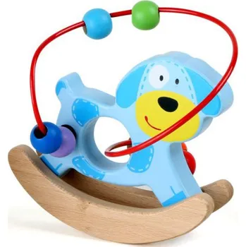 Dřevěná hračka Legler Motorické labyrinty Zvířátka se smyčkou Pejsek