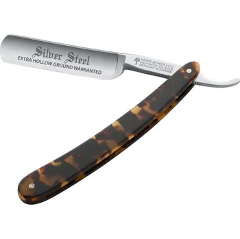 Břitva na holení Böker břitva Silver Steel Schildpatt