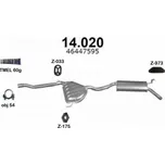 Výfuk FIAT BRAVA / BRAVO 1.4-12V, 1.9D, sada/komplet IZAWIT IZ14020