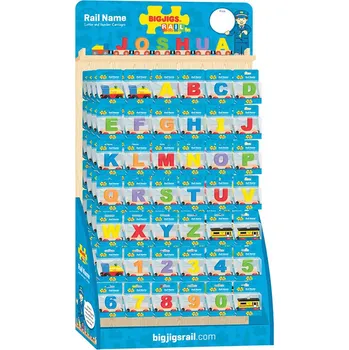 Vláček a vláčkodráha Bigjigs Rail Displej vagónků s písmenky