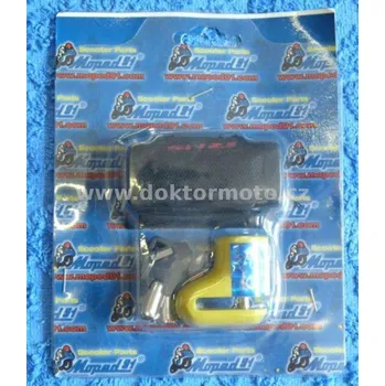 Motozámek Zámek brzdového kotouče RMS - žlutý, malý