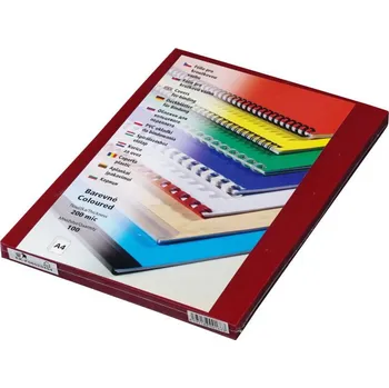 Laminovací fólie Přední fólie červené, A4, 200 mic, lesklé, 100ks v balení