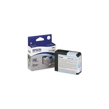 Epson světle azurový (light cyan) inkoust, T580500, objem tiskové náplně 80ml, pro barevnou inkoustovou tiskárnu / kopírku Epson Stylus Pro 3800