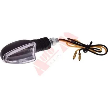 Osvětlení pro motocykl blinkr bílé sklo M8 - zkosený - Pravý