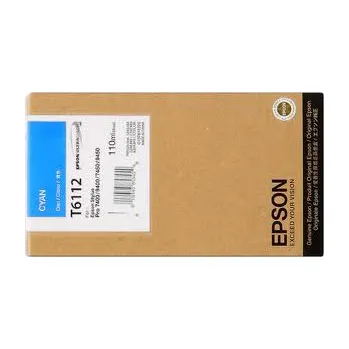 Epson azurový (cyan) inkoust, T611200, objem tiskové náplně 110ml, pro barevnou inkoustovou tiskárnu / kopírku Epson Stylus Pro 7400/7450/9400/9450