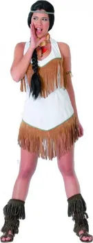 Karnevalový kostým Fiestas Guirca Kostým Indiánka šaty bílé/hnědé