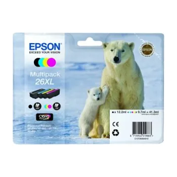 Epson sada inkoustů (CMYK), T263640, objem tiskové náplně 3x9,7ml (CMY), 12,2ml (K), pro barevnou inkoustovou tiskárnu Epson Expression Premium XP 510/600/700/800
