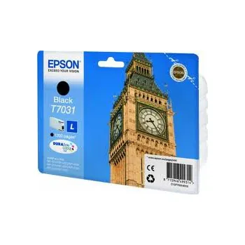 Epson černý (black) inkoust, T703140, 1200 stran při 5% pokrytí, pro barevnou inkoustovou tiskárnu Epson WorkForce Pro WP-4015DN/WP-4025DW
