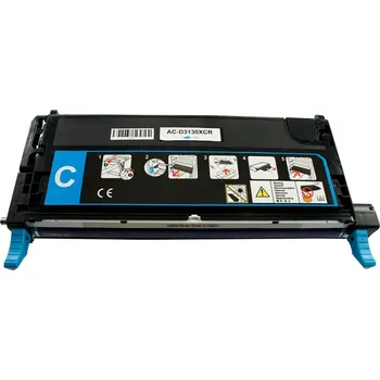Dell azurový (cyan) toner, H513C, 593-10290, 9000 stran při 5% pokrytí, pro Dell 3130cn