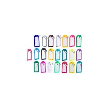 Rozlišovač klíče Visačka 65x28 mm s kroužkem průměr 25 mm, mix 50ks