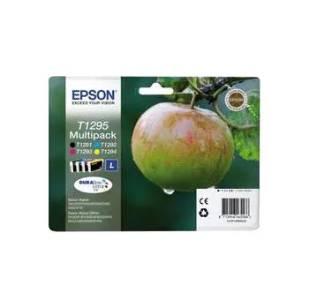 Epson sada inkoustů (cmyk), T129540, černá, azurová, purpurová, žlutá, T1291/T1292/T1293/T1294, objem tiskové náplně 32,2ml, pro barevnou inkoustovou tiskárnu / kopírku Epson Stylus Office BX305F/BX525WD/SX420W