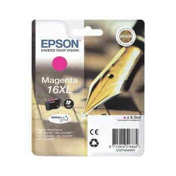 Počítačové příslušenství Epson purpurový (magenta) inkoust, T163340, objem tiskové náplně 6,5ml, pro barevnou inkoustovou tiskárnu Epson WorkForce WF 2010W/2510WF/2530WF/2540WF