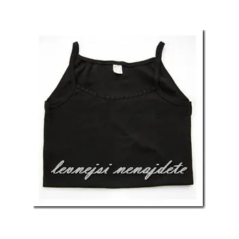 UNI Dámská bavlněná košilka s ramínky černá Velikost: XXL