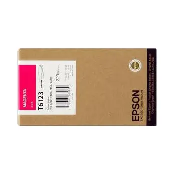Epson purpurový (magenta) inkoust, T612300, objem tiskové náplně 220ml, pro barevnou inkoustovou tiskárnu / kopírku Epson Stylus Pro 7400/7450