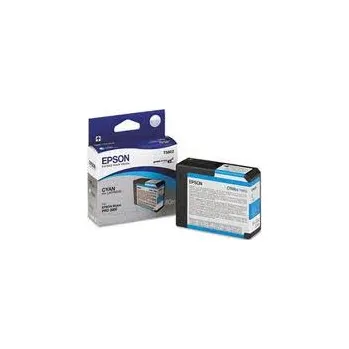 Epson azurový (cyan) inkoust, T580200, objem tiskové náplně 80ml, pro barevnou inkoustovou tiskárnu / kopírku Epson Stylus Pro 3800