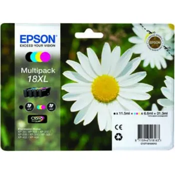 Epson sada inkoustů (CMYK), T181640, objem tiskové náplně 31,3ml, pro barevnou inkoustovou tiskárnu Epson Expression Home XP-30/202/302/402