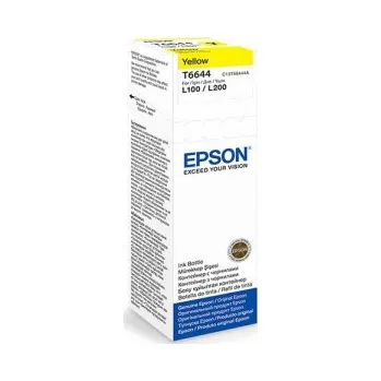 Epson žlutý (yellow) inkoust, T66444A, objem tiskové náplně 70ml, pro barevnou inkoustovou tiskárnu Epson L 100/200/300/550
