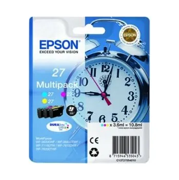 Počítačové příslušenství Epson sada inkoustů (CMY), T270540, objem tiskové náplně 3x3,6ml (CMY), pro barevnou inkoustovou tiskárnu Epson WorkForce WF-3620 DTWF/3640 DTWF/7620 DTWF