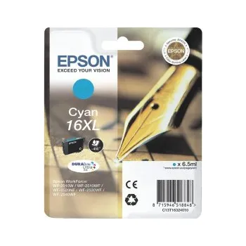 Počítač Epson azurový (cyan) inkoust, T163240, objem tiskové náplně 6,5ml, pro barevnou inkoustovou tiskárnu Epson WorkForce WF 2010W/2510WF/2530WF/2540WF