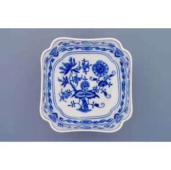 Český porcelán, a.s., Dubí Mísa salátová čtyřhranná vysoká, 18 cm, cibulák, Český porcelán