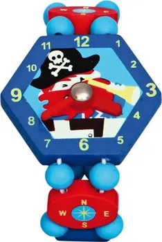 Dětské navlékací korálky Bino dětské hodinky pirát Rudovous