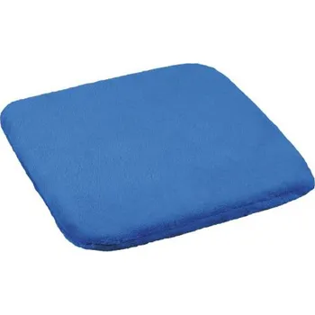 Podsedák Bellatex sedák na židle Korall Micro modrý, 40 x 40 cm