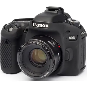 easyCover černé silikonové ochranné pouzdro pro Canon EOS 80D