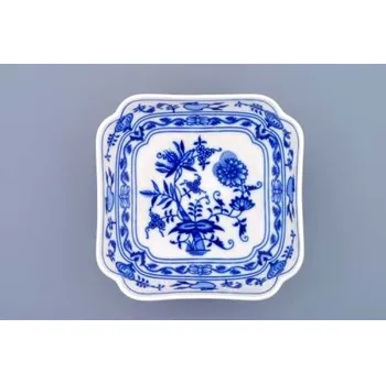 Český porcelán, a.s., Dubí Mísa salátová čtyřhranná vysoká, 15 cm, cibulák, Český porcelán