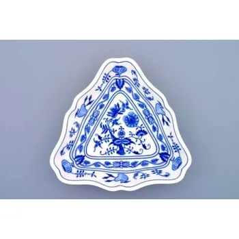 Český porcelán, a.s., Dubí Mísa salátová tříhranná 19,5 cm, cibulák, Český porcelán