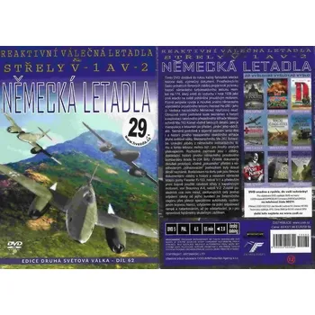 DVD film Německá letadla díl 62 DVD (Reaktivní válečná letadla a střely V-1 a V-2)