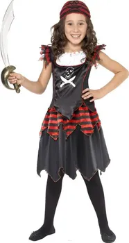 Karnevalový kostým Smiffys Dětský kostým Černá pirátka - šaty