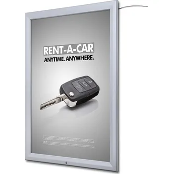 Rám na obraz Venkovní světelná LED vitrína typu T, pro plakáty formátu A0