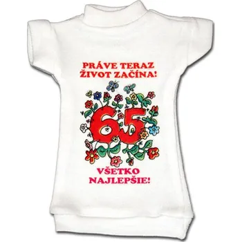 Žertovný předmět Tričko na láhev k pětašedesátce SK