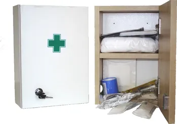 Lékárnička Lékárnička Štěpař bílá dřevěná s náplní do 5 osob ZM 05