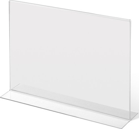 TA4PXS - plexi stojánek typu T na šířku formát A4