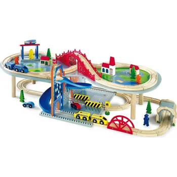 Vláček a vláčkodráha Small foot by Legler Small Foot Dřevěná dvoupatrová vláčkodráha Malte