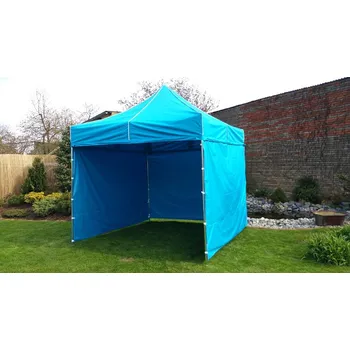 Zahradní stan Nůžkový stan 3x3m PROFI Steel světle modrý s boky